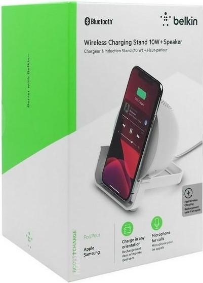 Actual product image Belkin BoostCharge 3-in-1 Wireless Charger + Ständer + Lautsprecher (10 W)