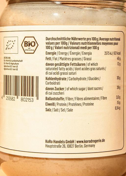 Produktbild KoRo Bio Mandelcreme mit Tonkabohne (500 g)