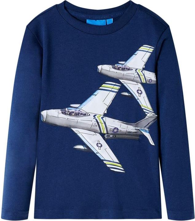 Produktbild VidaXL Kinder-Langarmshirt Marineblau 92,Material: 100 (92)