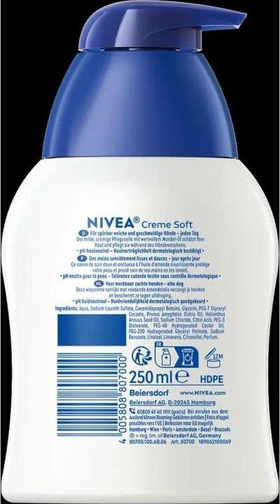 Produktbild NIVEA Creme Soft (Flüssigseife, 250 ml)