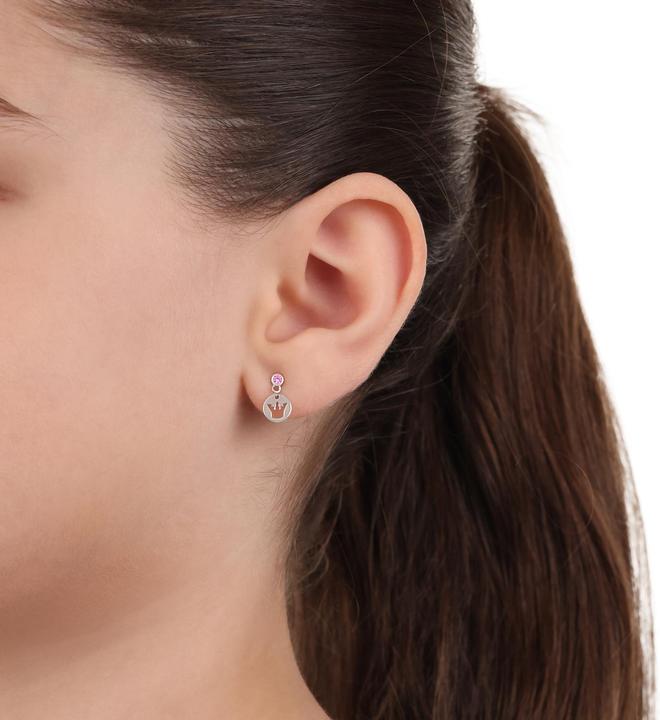 Immagine prodotto Prinzessin Lillifee Gioielli all'orecchio per ragazze, argento 925, zirconi sintetici. | Corona (Argento 925)