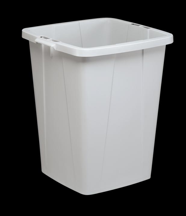 Produktbild Durable Abfallbeh„lter DURABIN 90, quadratisch, grau (90 l)