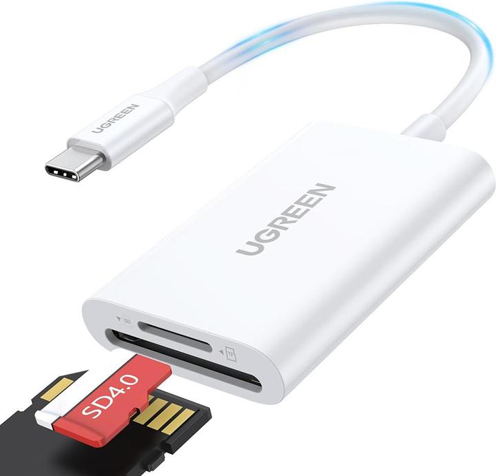 Ugreen CM265 USB-C 2-in-1 Card Reader (white) (USB-C)