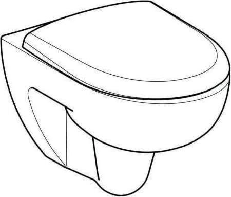 Image du produit Geberit Renova, chasse d'eau basse position, Rimfree avec siège WC, blanc 500801001