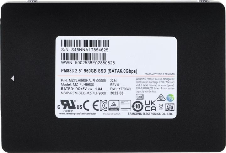 Actual product image Samsung PM883 (960 GB, 2.5")