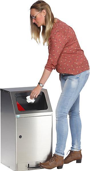 Actual product image VAR Recyclable waste collector 45 with pedal 760 x 405 x 475 mm (43 l)