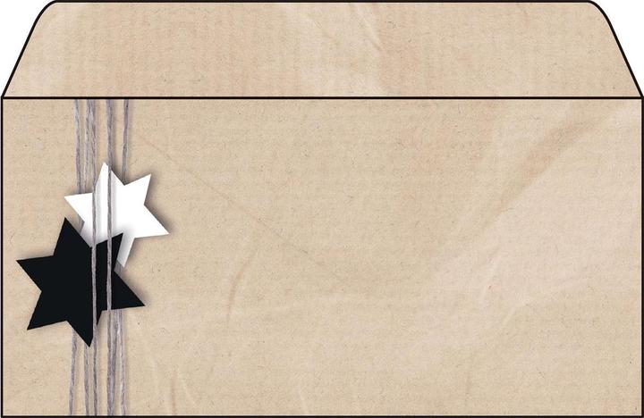 Actual product image Sigel Envelopes C6/5 DU079 Christmas Wrapping 50 pcs. (110 x 220 mm, 50 x)