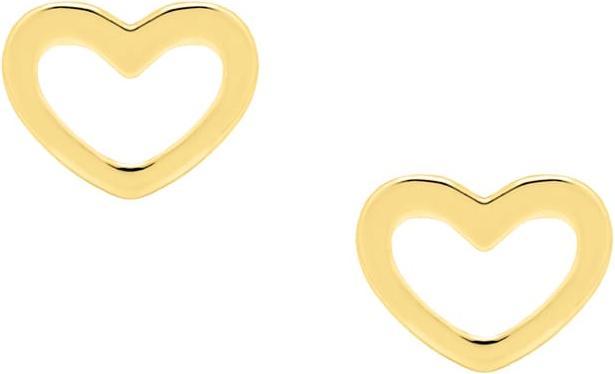 Candy Herzohrringe Chleo, 925 Sterling Silber, vergoldet (18k vergoldet, 925 Sterling Silber)
