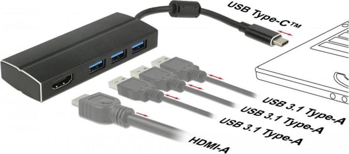 Produktbild Delock USB 3.0 Adapter (USB-C, 3 Ports)