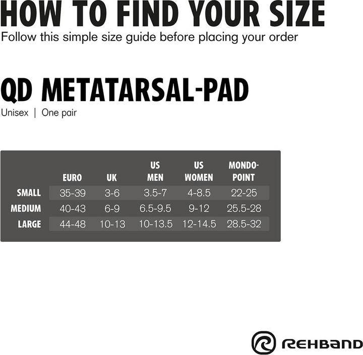 Produktbild Rehband QD Metatarsal Pads w. Technogel® (S)