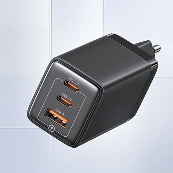 Produktbild Usams US-CC180 65W ACC 3 Ports GaN Fast Charger (EU) -- Sandru series (65 W)