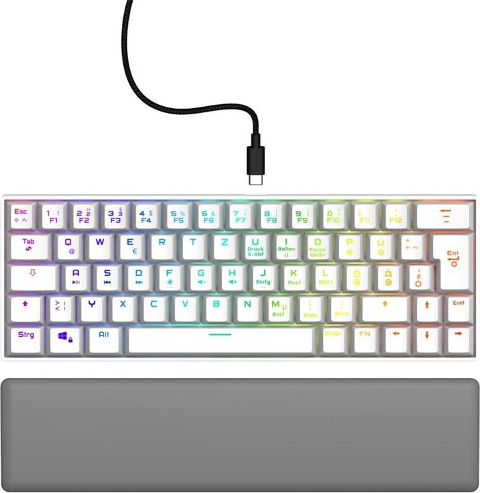 Urage Gaming-Tastatur Exodus 760 Mechanical Mini, Weiss (DE, Kabelgebunden)