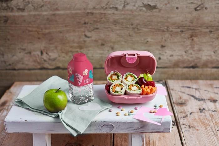 Image du produit Monbento Bouteille avec oiseaux en rose avec graphique de Positive S (0.33 l)