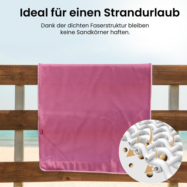 Produktbild BeMaxx Mikrofaser-Handtuch-Set, Rosa