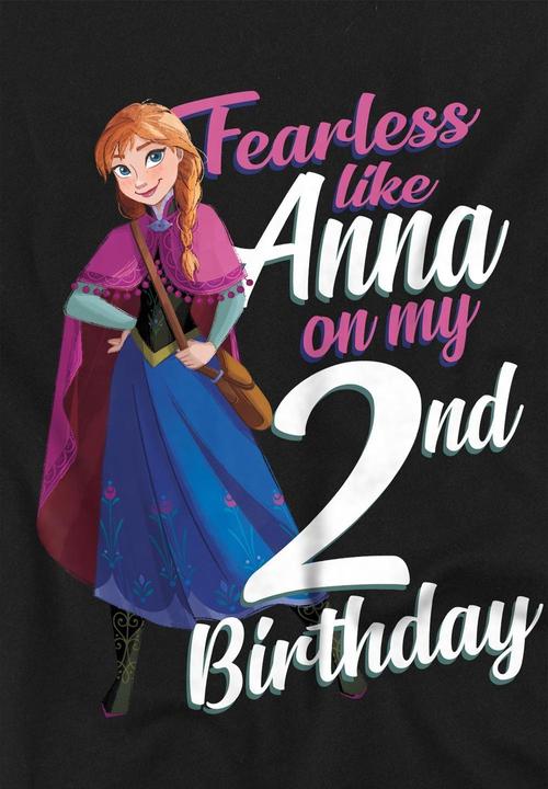 Immagine prodotto Disney Frozen Fearless Like Anna Maglietta Secondo Compleanno Bambini (128)