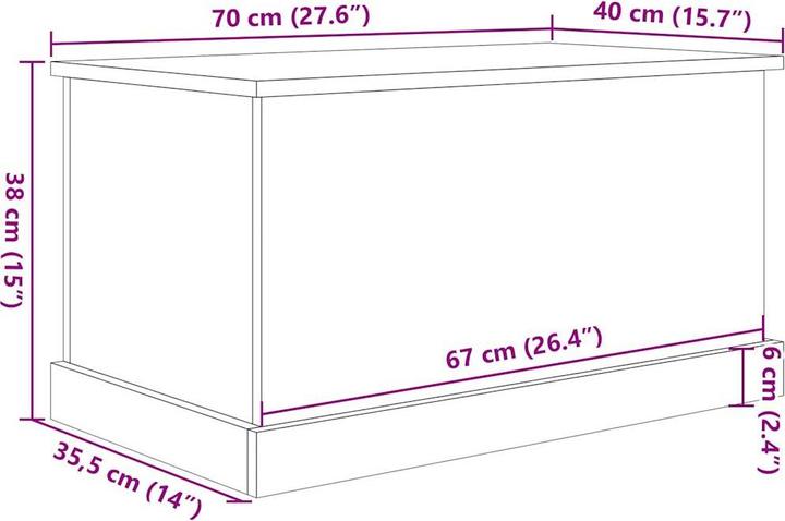 Produktbild VidaXL Brendan (70 x 40 x 38 cm)