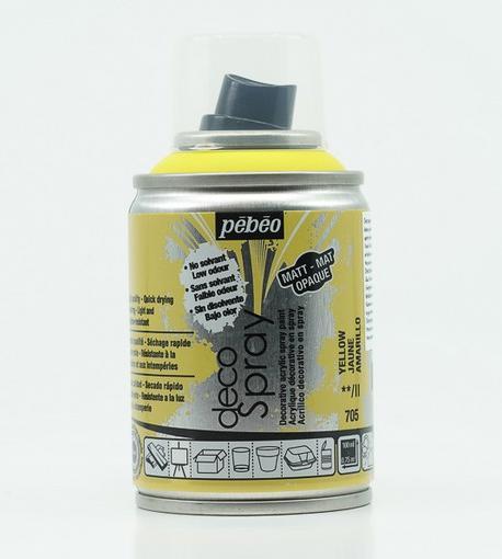 Actual product image Pebeo Decospray Matt acrylic paint (Yellow, 100 ml)