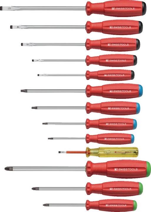 Actual product image PB Swiss Tools Screwdriver set PB 8472 SwissGrip (Slotted screws, Torx (TX), Pozidriv cross recess (PZ))