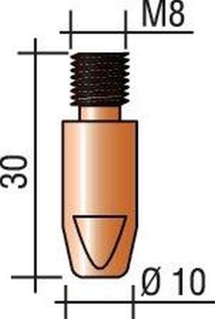 Trafimet Current nozzle Wire-Ø 1.4 mm M 8 Length 30 mm E-Cu