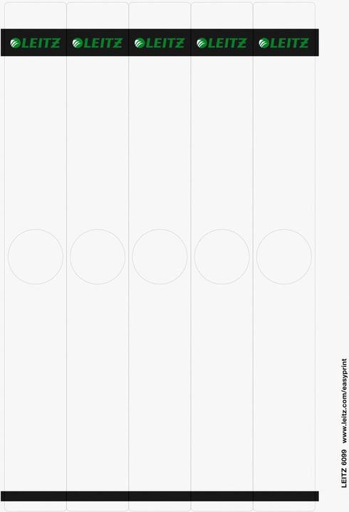 Produktbild Leitz Ordnerrücken-Etikett für Hängeordner, 34 x 279 mm lang, schmal, grau, passend für Hängeo