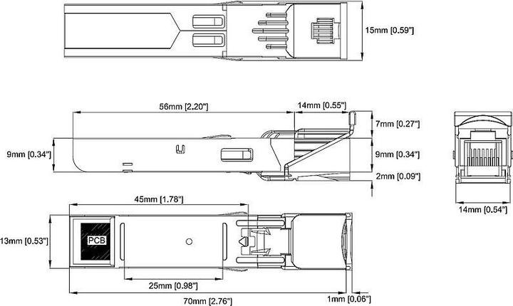 Actual product image Axis SFP Module T8613 1000BASE-T