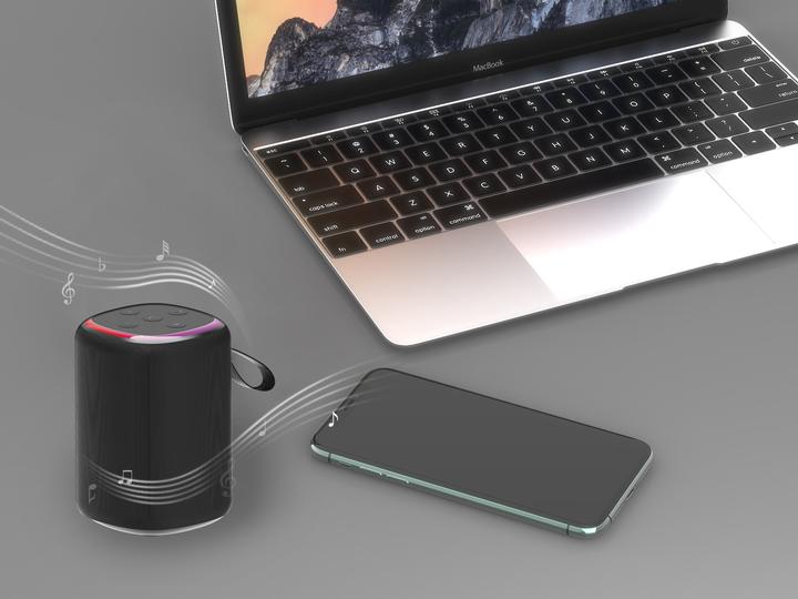 Actual product image Gembird SPEAKER BLUETOOTH/BLACK SPK-BT-LED-08S (4 h)
