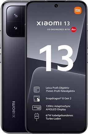 Produktbild Xiaomi 13 (256 GB, Black, 6.36", Dual SIM, 50 Mpx, 5G)