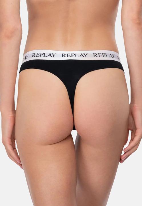 Produktbild Replay Unterhose Damen-Strings mit Logo-Bund 2er Pack (XL, 2er Pack)