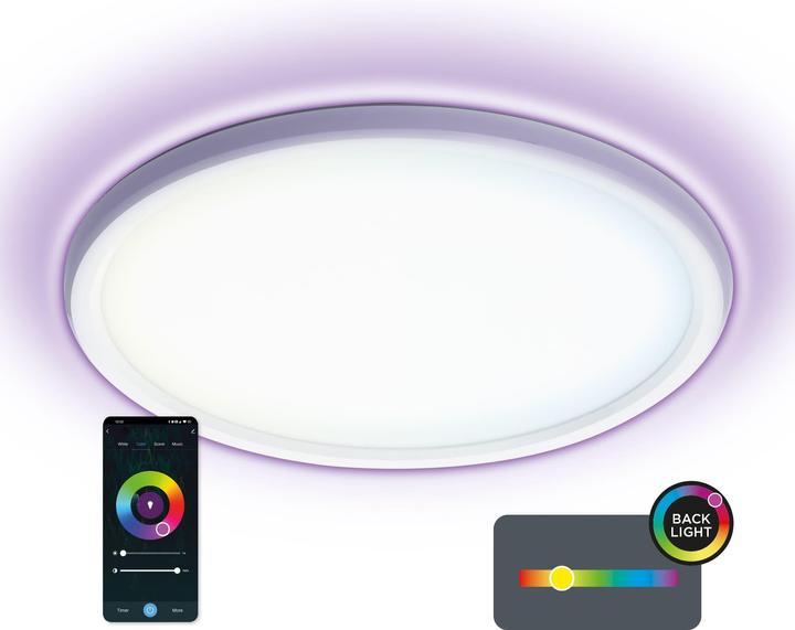 Actual product image KSIX Plafon LED Duo Inteligent Cct-Rgb 24w 42cm (2450 lm)