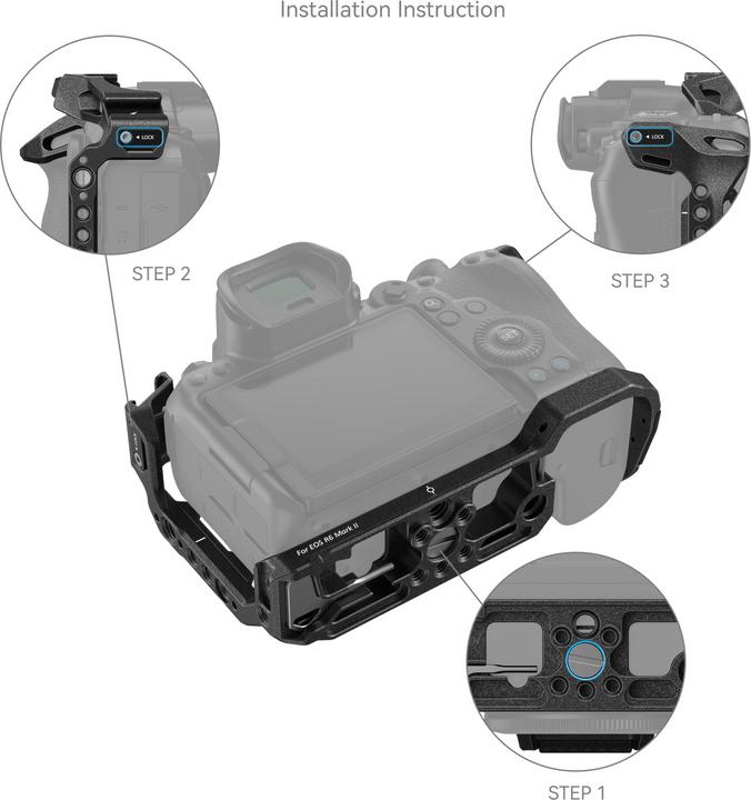 Image du produit SmallRig Black Mamba pour Canon EOS R6 Mark II (Cage)