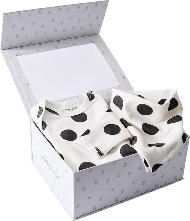 Actual product image Vertbaudet Bio-Kollektion: Baby Geschenk-Set: Body & Lätzchen mit Tupfen (80)