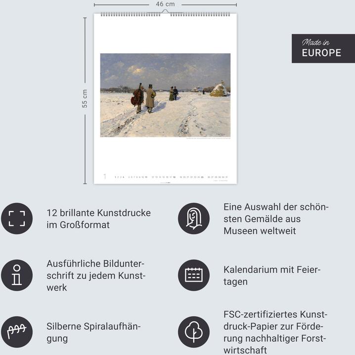 Actual product image Allegro - Musik in der Kunst Kalender 2026 (46 x 55 cm, German)