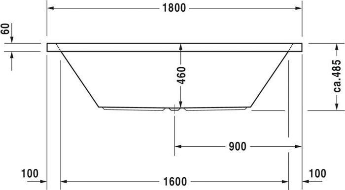 Produktbild Duravit Rechteck-Whirlwanne STARCK 252 l 180x90 we 2 RS Combi-System P