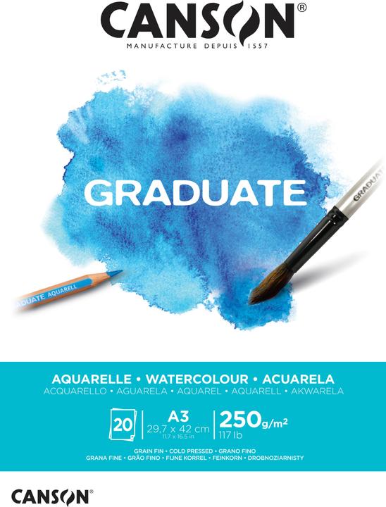 Produktbild Canson Graduate Aquarell (A3, Blanko)