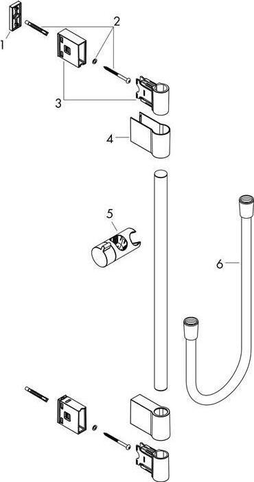 Produktbild hansgrohe Unica Duschstange Varia 105 cm