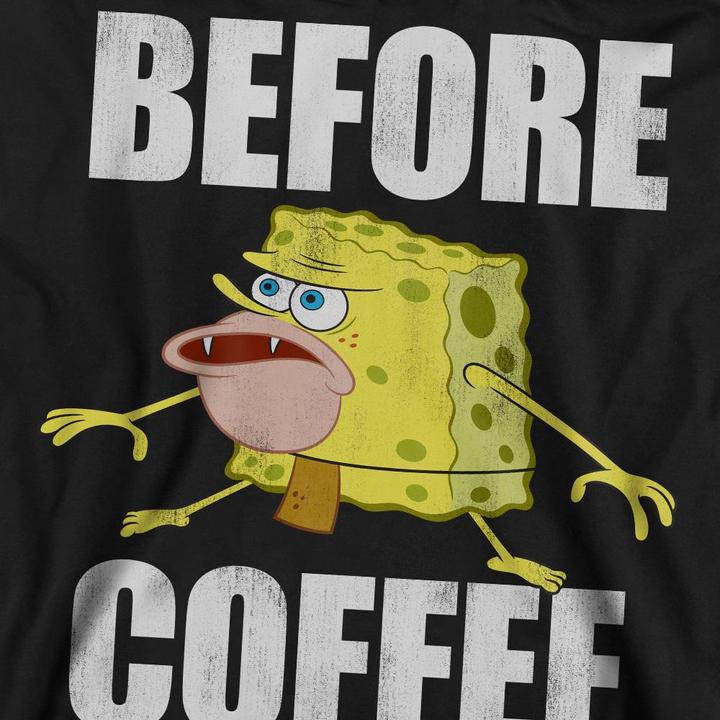 Produktbild Spongebob Squarepants Before Coffee Meme Sweatshirt (M)