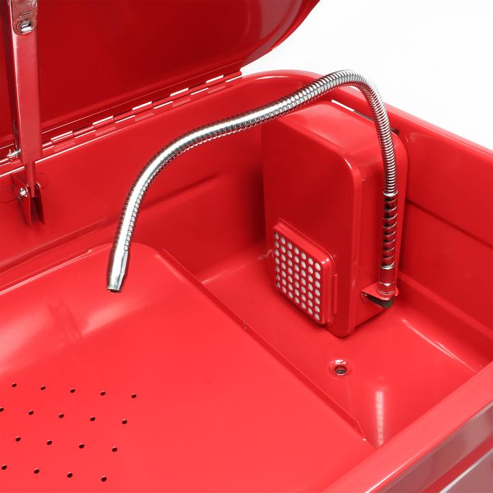 Actual product image Wiltec Parts washer 75.7L Steel parts cleaner Parts washer Rollable