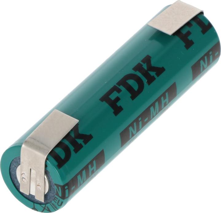Actual product image Sanyo Akku Flat Top, Lötfahne U-FORM (1 pcs., AA, 1650 mAh, Rechargeable battery)