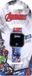 Produktbild Accutime LED-Kinderuhr Avengers (blau), Digitaluhr mit LED-Anzeige für Uhrzeit und Datum, Weiches... (Digitaluhr, 38 mm)