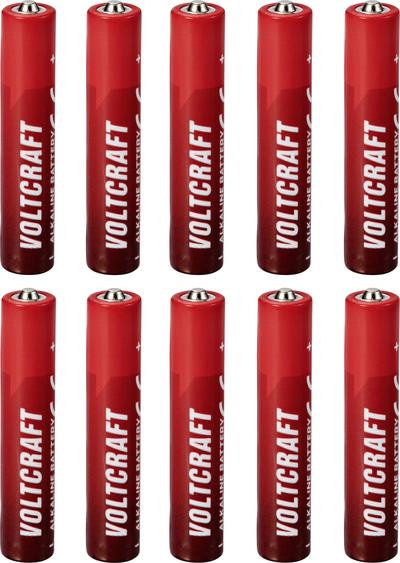 Voltcraft VC-16108025 Mini (AAAA)-Batterie Mini (AAAA) Alkali-Mangan 1.5 V 500 (10 Stk., AAAA, 500 mAh)