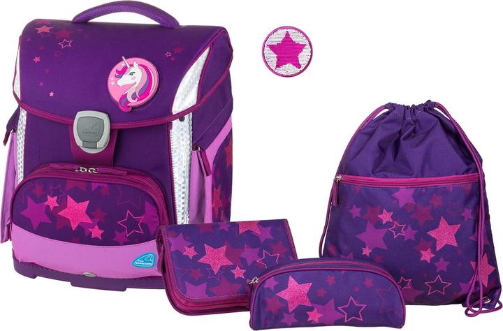 Produktbild Schneiders Schulthek Set Plus Light Sterne violett 4-teilig (22 l)