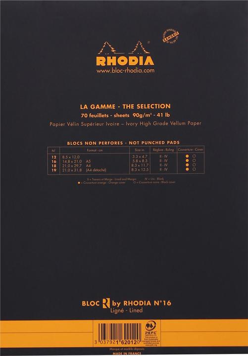 Produktbild Rhodia Basics (A5, Liniert, Weicher Einband)