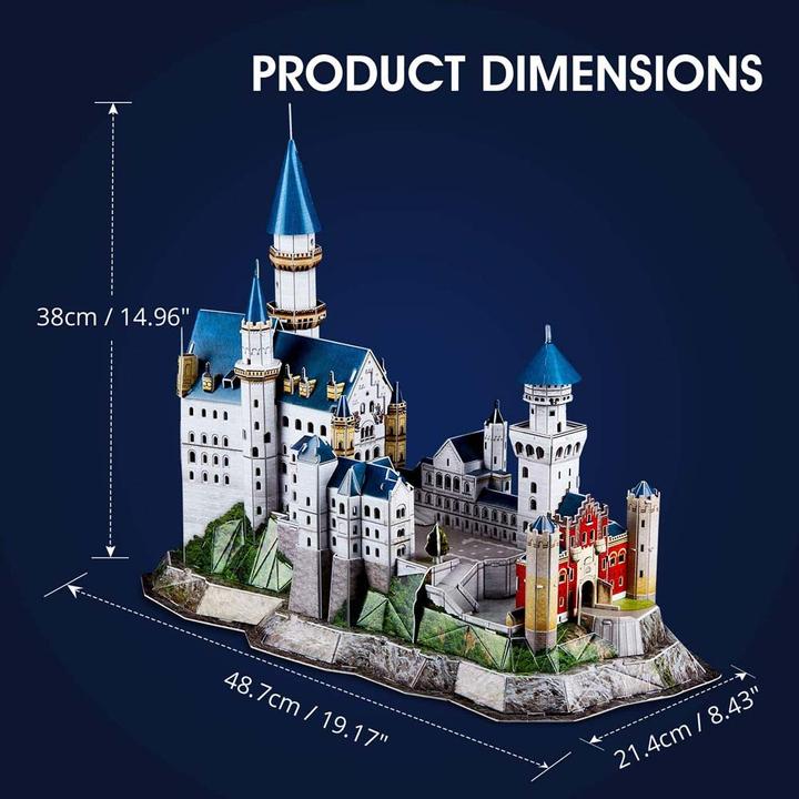 Produktbild Cubicfun Puzzle 3D Schloss Neuschwanstein (128 Teile)