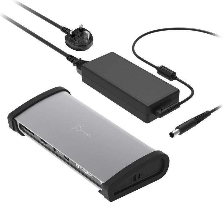 Actual product image j5Create JTD562-FN 8K-Thunderbolt™ 4-Dockingstation - EU, Kabelgebunden, Thunderbolt 4, 96 W, 3,5 mm (Thunderbolt, 3 Ports)