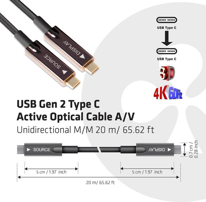 Image du produit Club 3D C – C (20 m, USB 3.2)