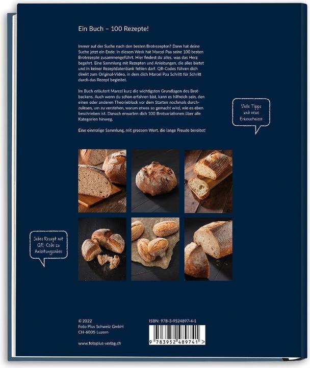 Produktbild Die 100 besten Brote (Deutsch, Marcel Paa, 2022)
