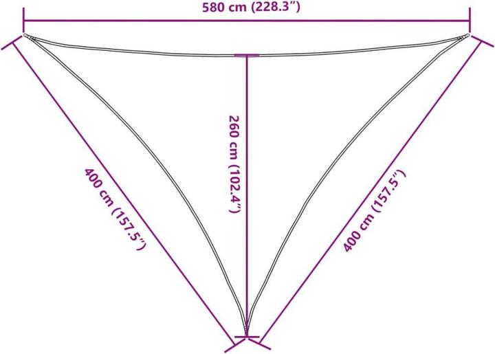 Produktbild VidaXL Sonnensegel (400 x 400 x 580 cm)