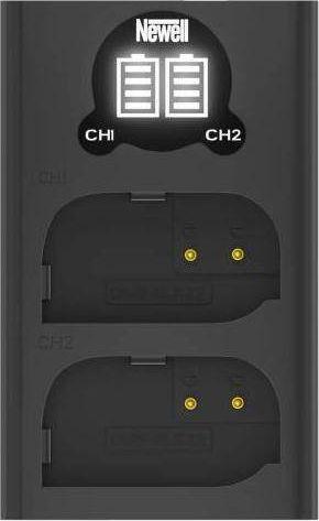 Newell battery DL-USB-C DMW-BLK22 Dual Channel Charger for Panasonic LUMIX S5, GH5, G9, GH5S (Kamera Akku Ladegerät)