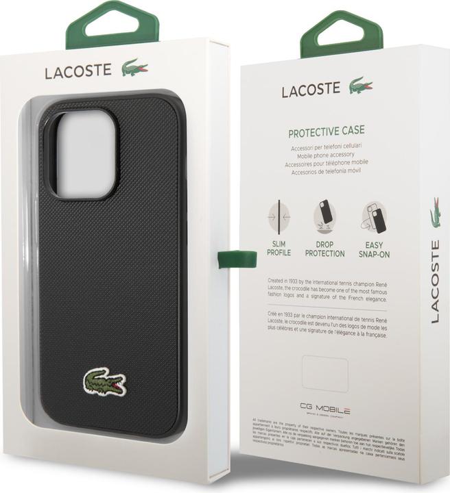 Produktbild Lacoste LCHMP14LPVCK iPhone 14 Pro 6.1" czarny/black hardcase Iconic Petit Pique MagSafe (Apple iPhone 14 Pro)