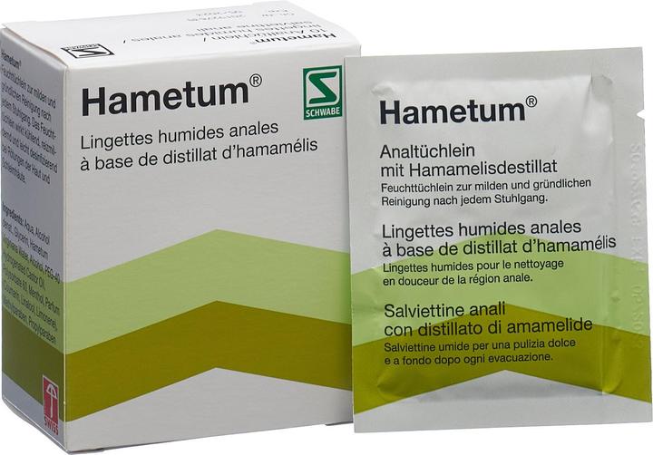 Image du produit Hametum Lingettes anales au distillat d'hamamélis (Lingettes intimes)